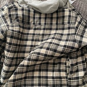 Dikies oversized flannel jacket with hood